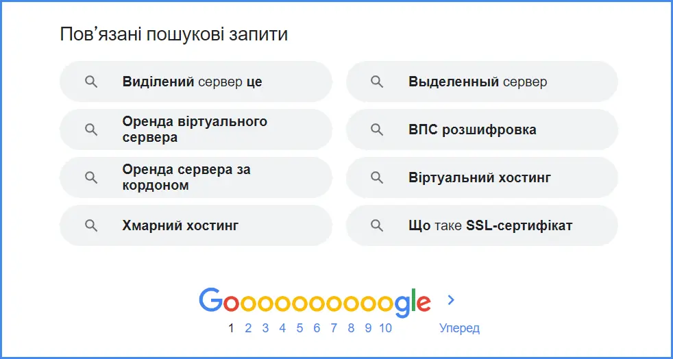 lsi аналіз слів за допомогою підказок Google