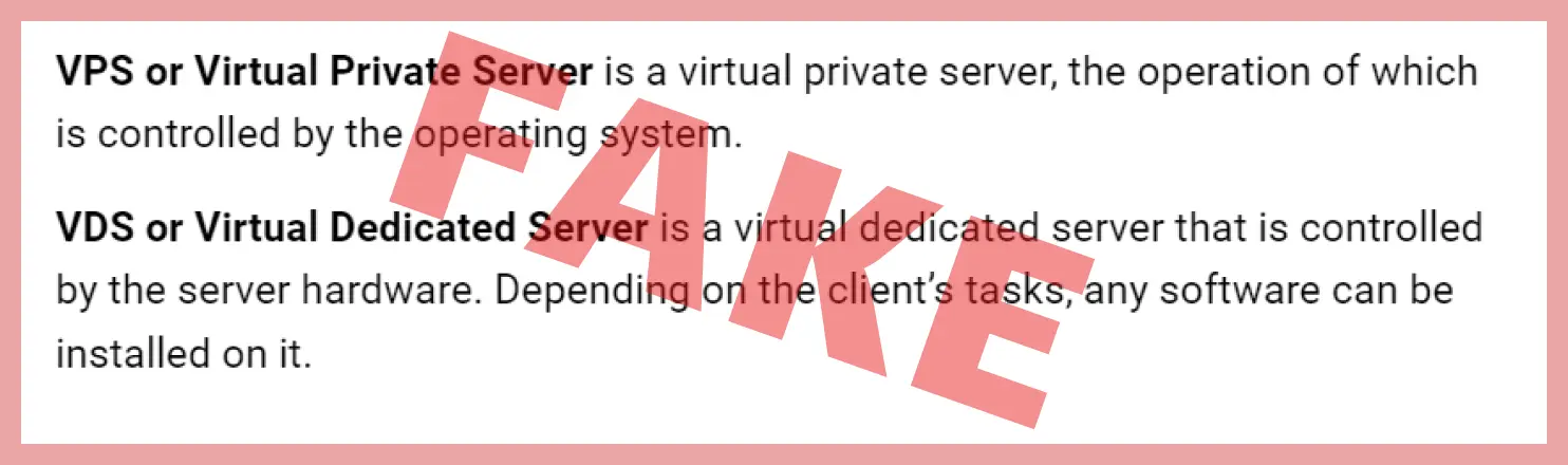 VPS and VDS servers are no different