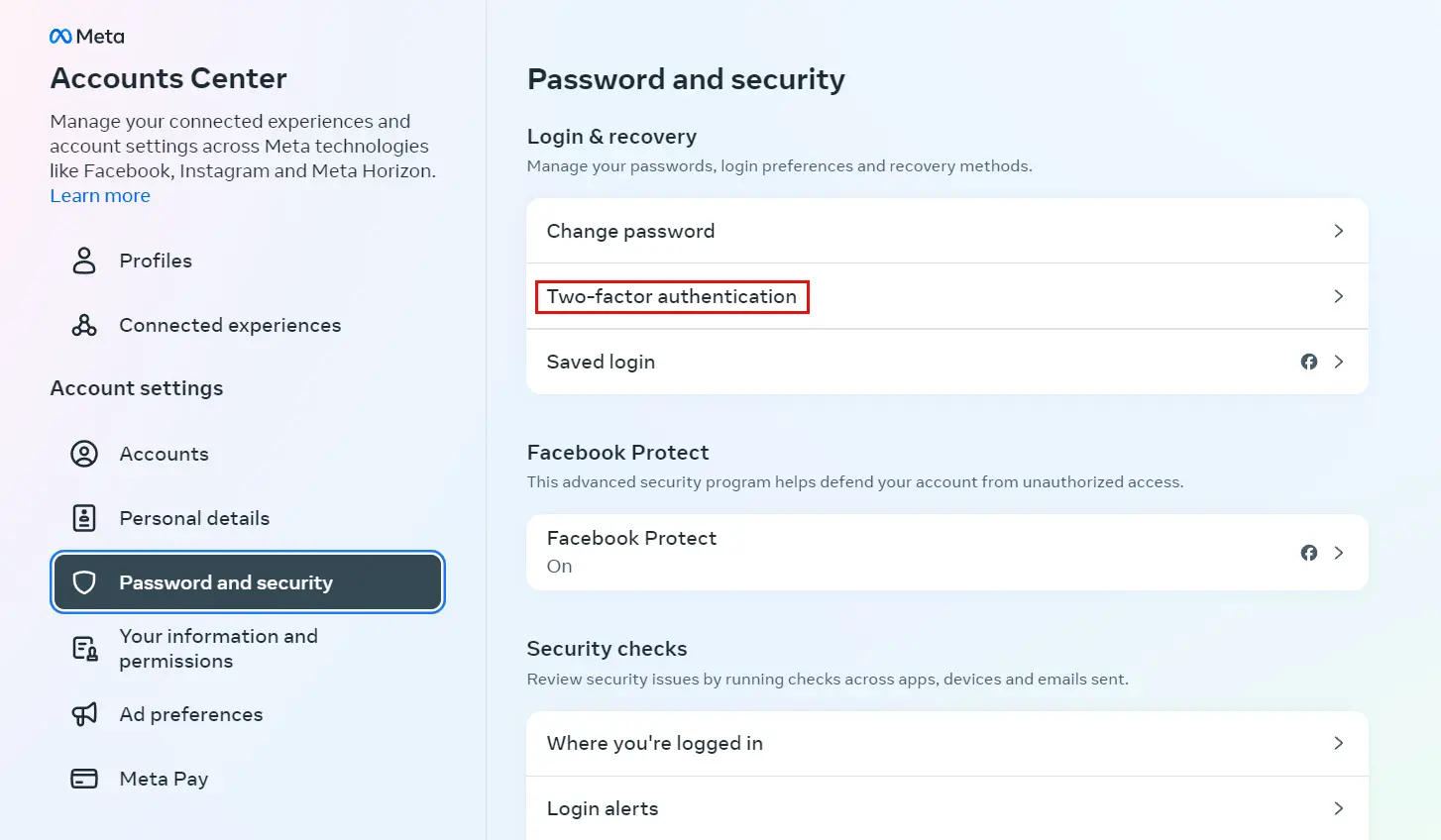 Setting up Facebook's two-factor authentication to protect against page hacking