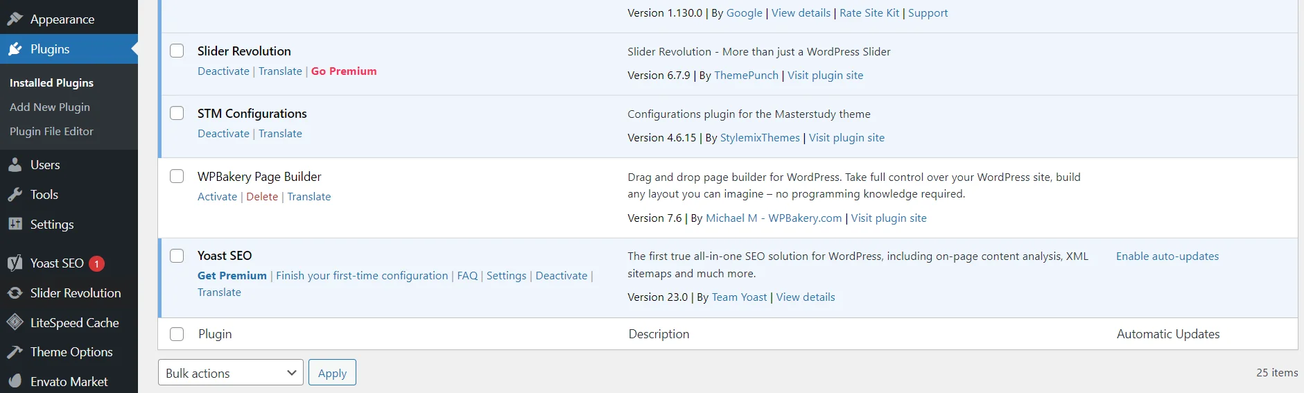 Where to find the basic WordPress settings of the Yoast SEO plugin