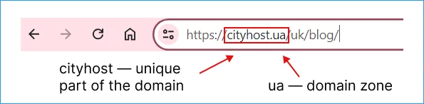 What does the domain of the site look like