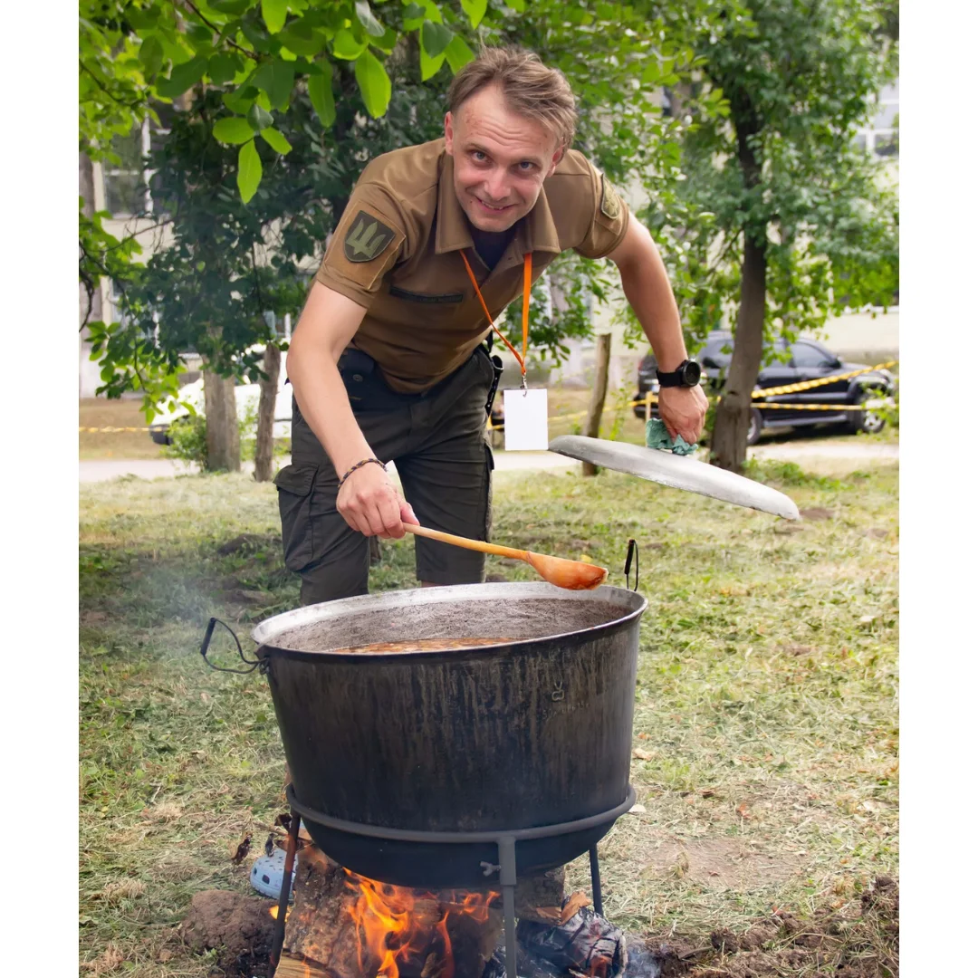 Military serviceman and musician Ihor Dvygalo at the She.Fest festival