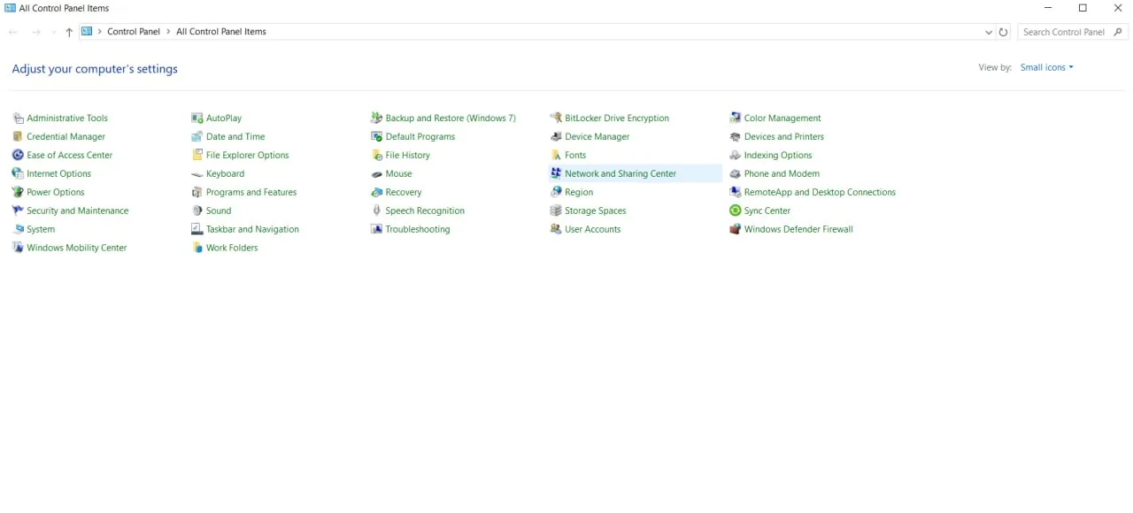 How to find your IP address through Windows control panel: step 2