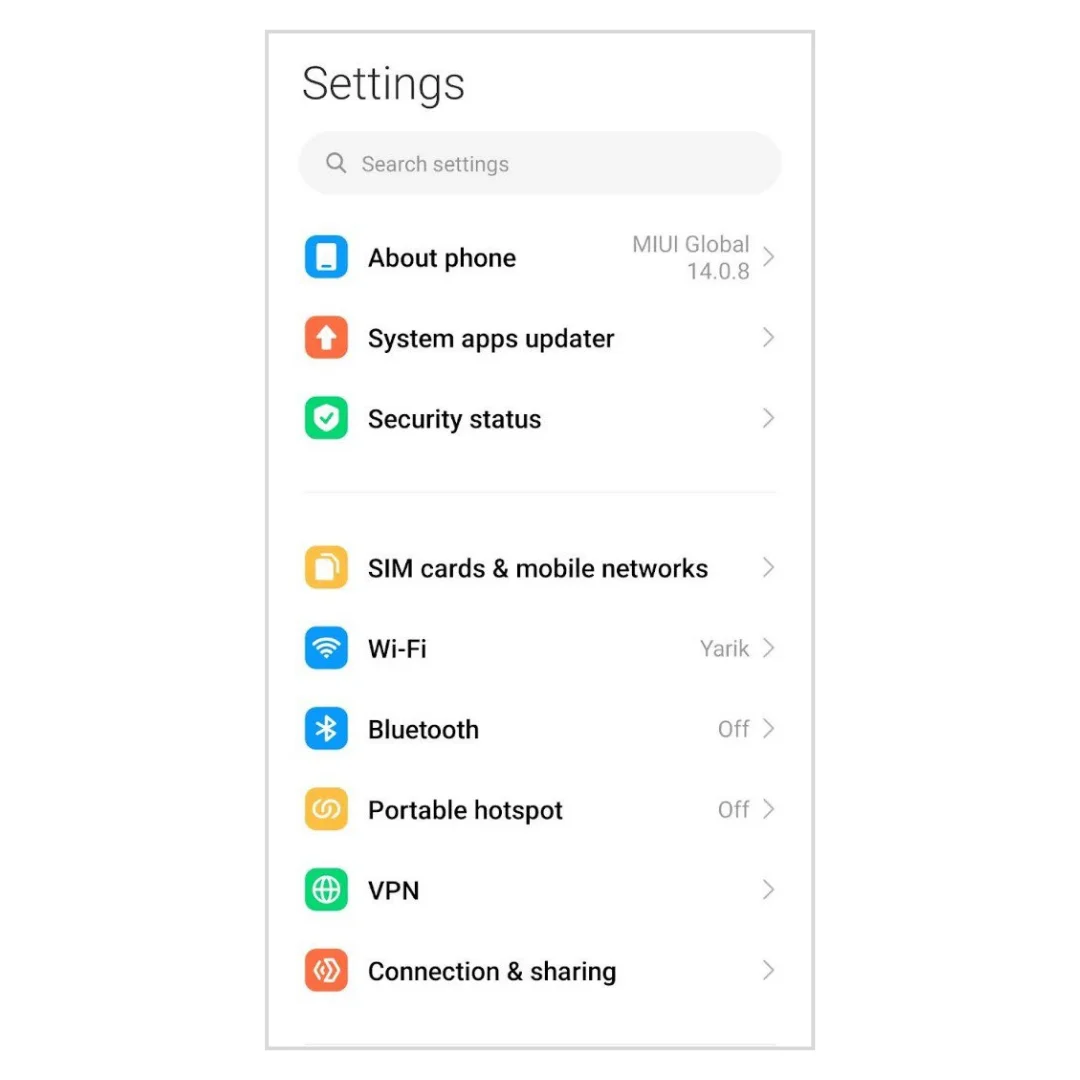 How to see your IP address on Android: step 1