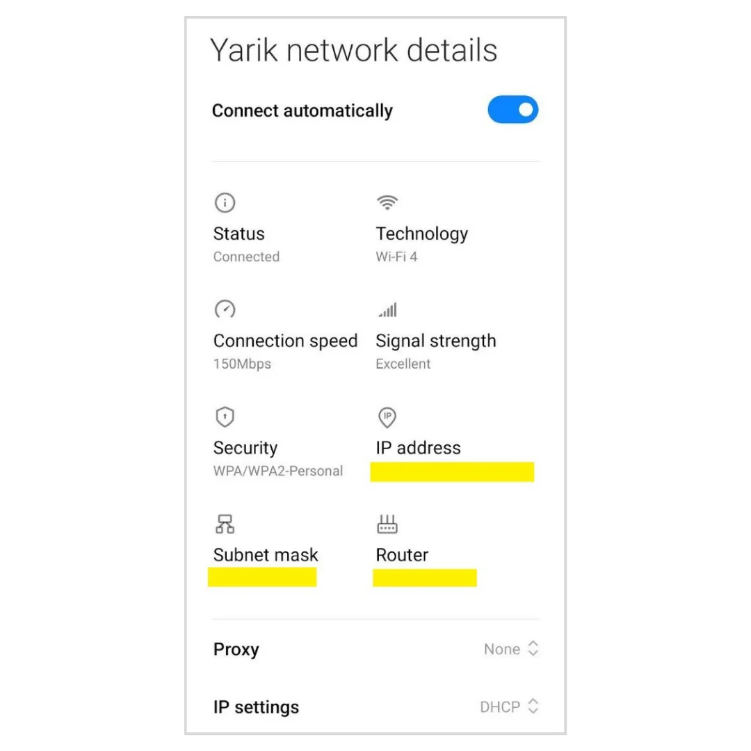 How to see your IP address on Android: step 3