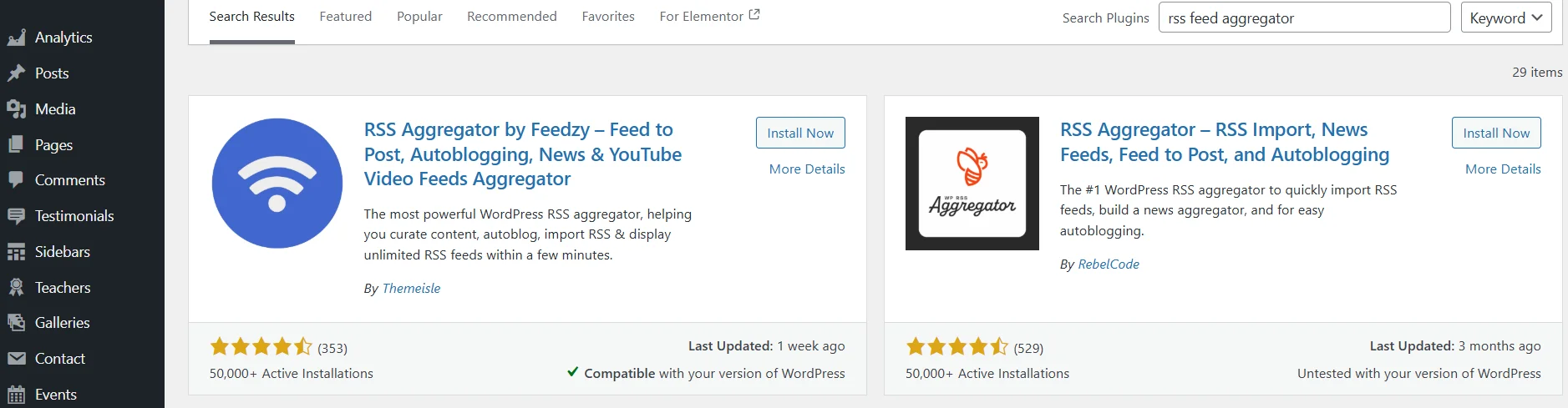 How to install the WordPress plugin WP RSS Aggregator