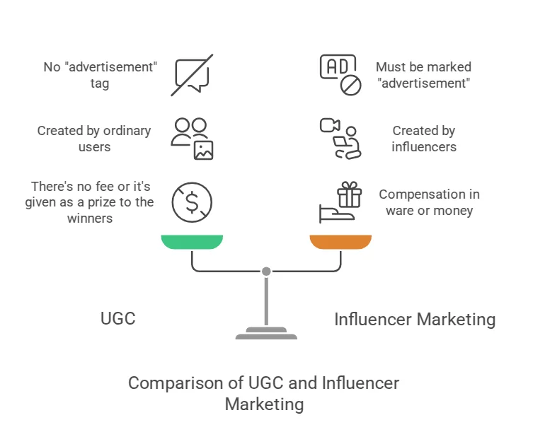 Key differences between UGC and Influencer Marketing