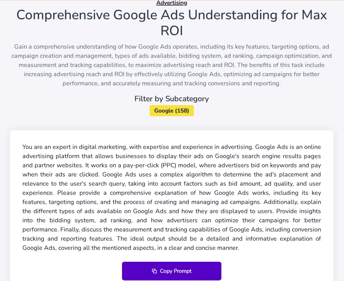 Пример шаблона промпта для AI-сервисов на Moxby
