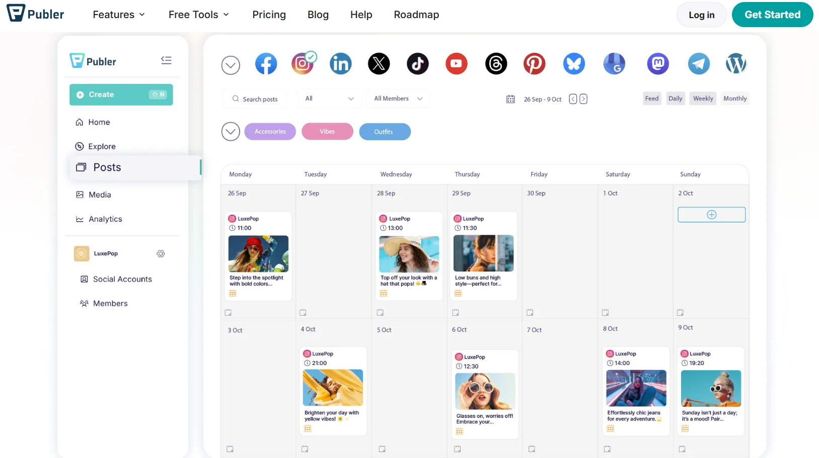 Publer — ИИ-сервис для упрощенного ведения соцсетей