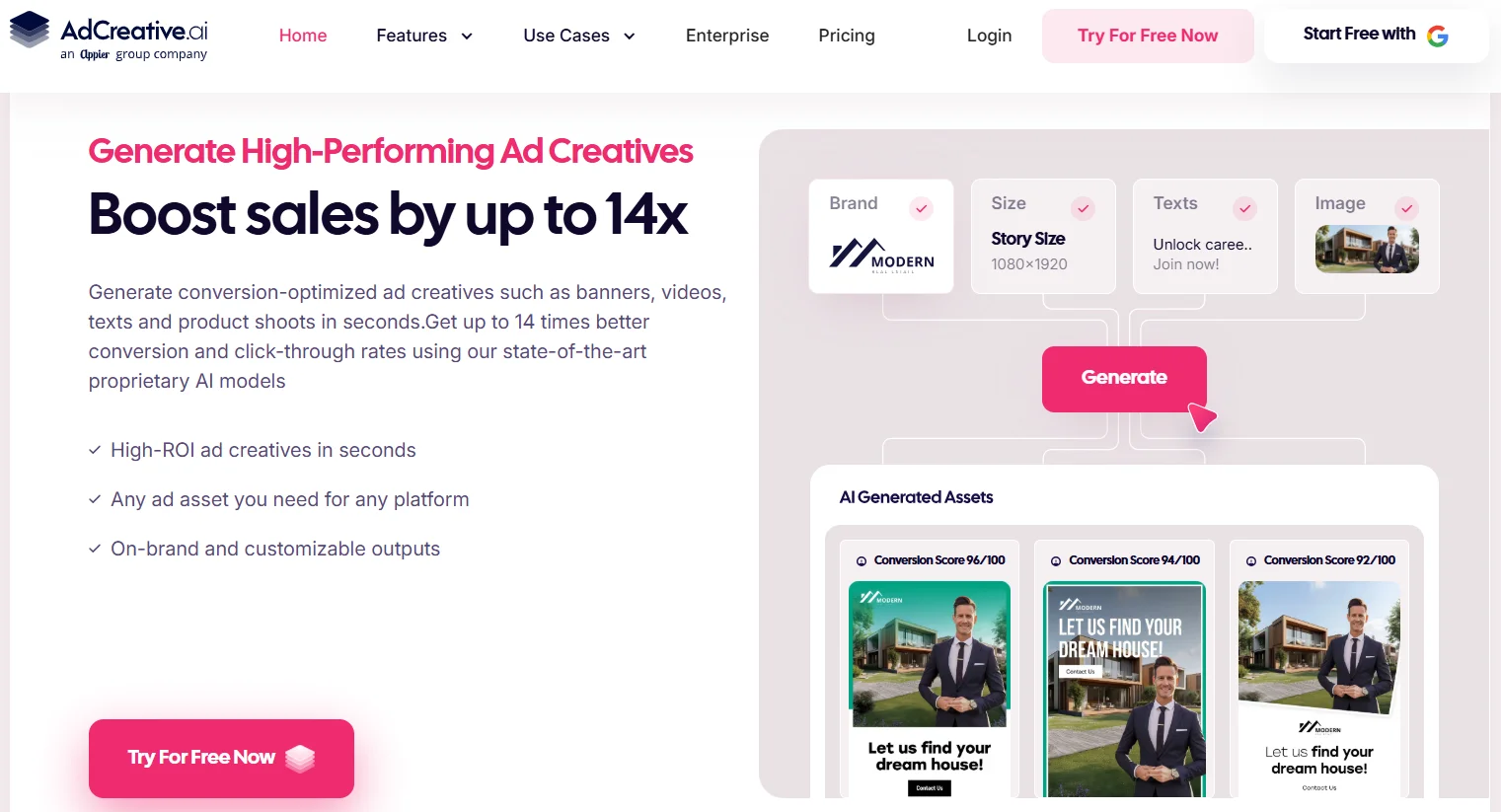 AdCreative — сервис искусственного интеллекта для генерации рекламных креативов