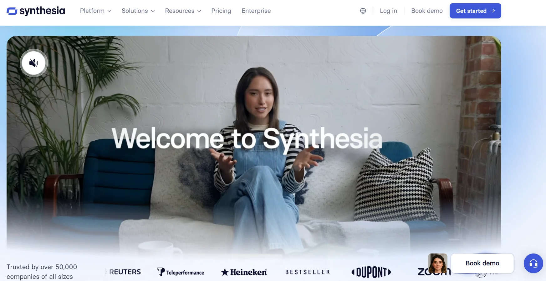 Synthesia — a service for creating videos with AI avatars