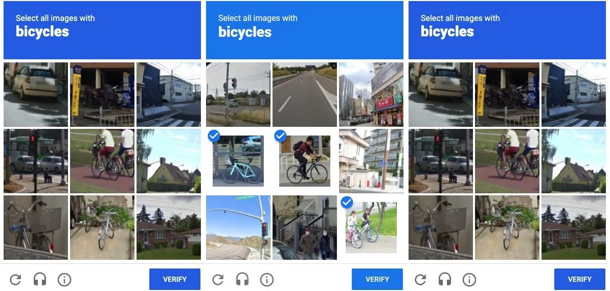 Пример капчи от Google