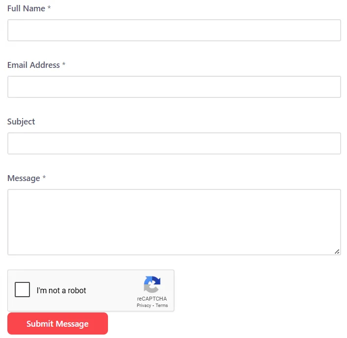Пример отображения reCAPTCHA v2 на сайте