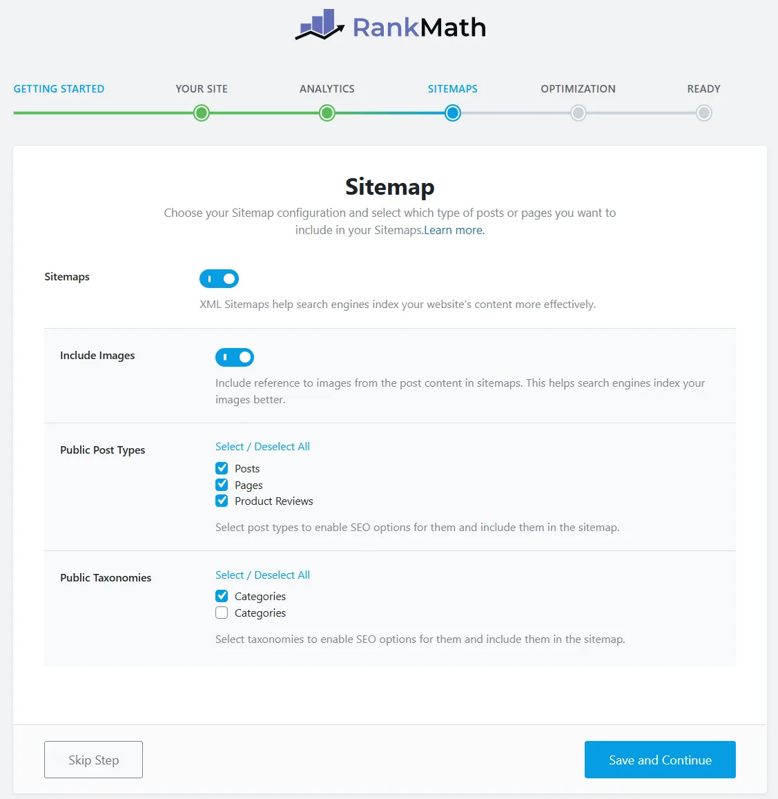 Создание карты сайта с помощью плагина Rank Math