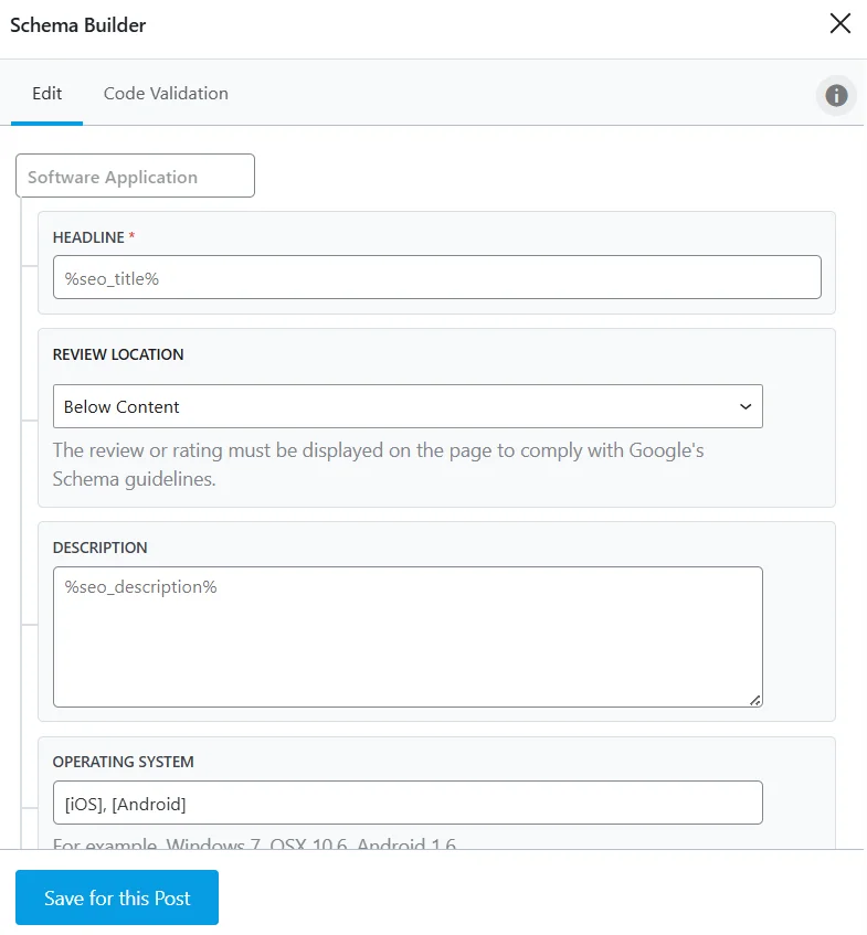 Self-configuring page markup with Rank Math SEO