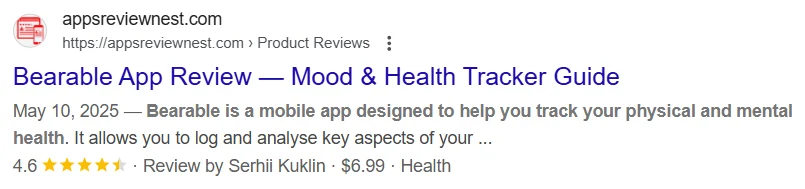 Page markup result from the Rank Math plugin