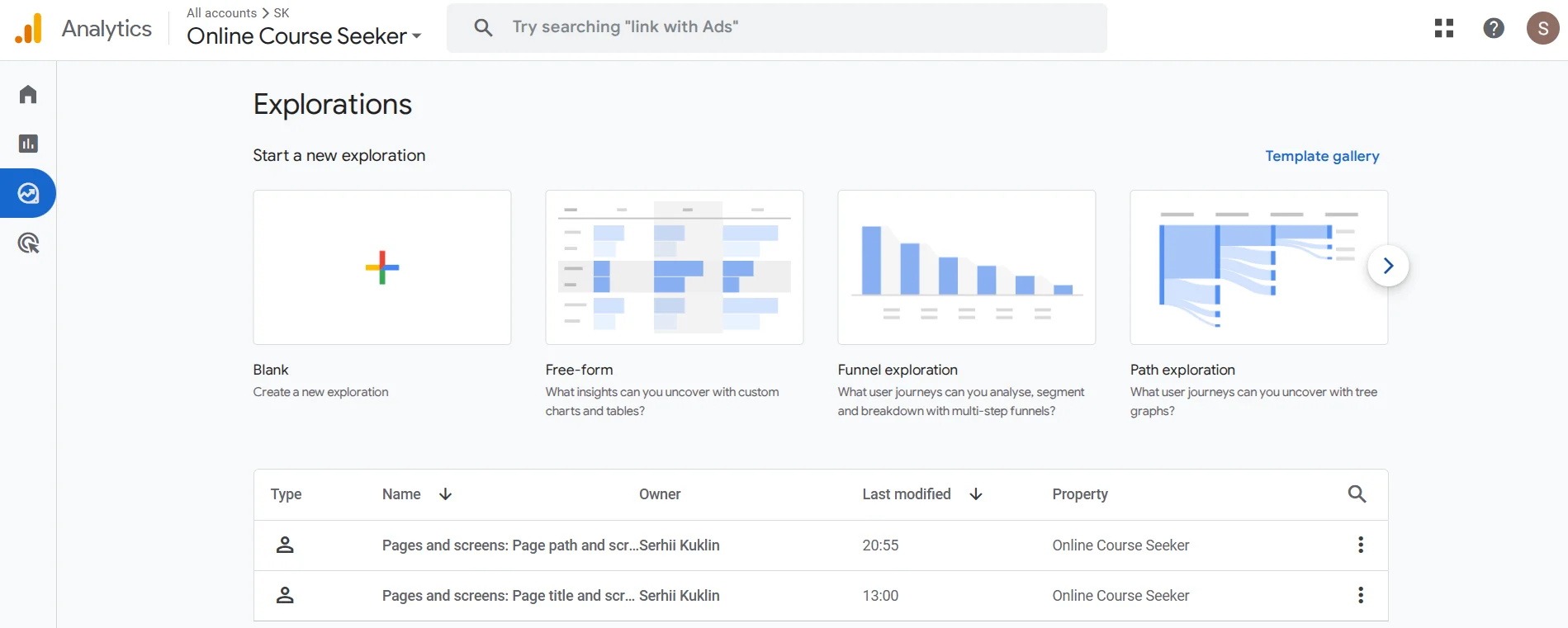 Reports on pages without traffic in Google Analytics