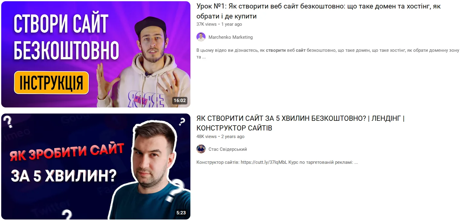 Аналіз популярності ніші за допомогою пошуку в YouTube