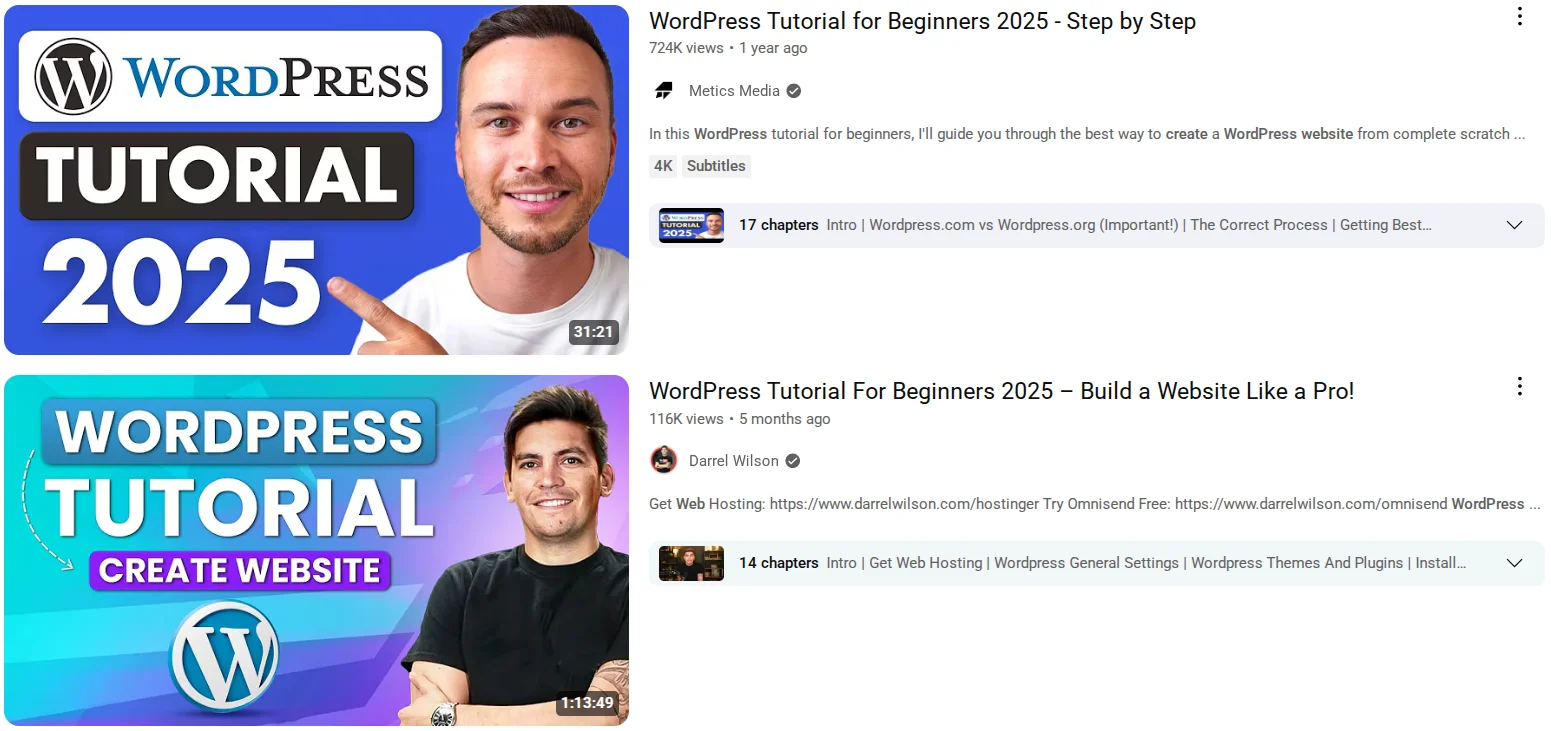 Analysis of niche popularity using YouTube search