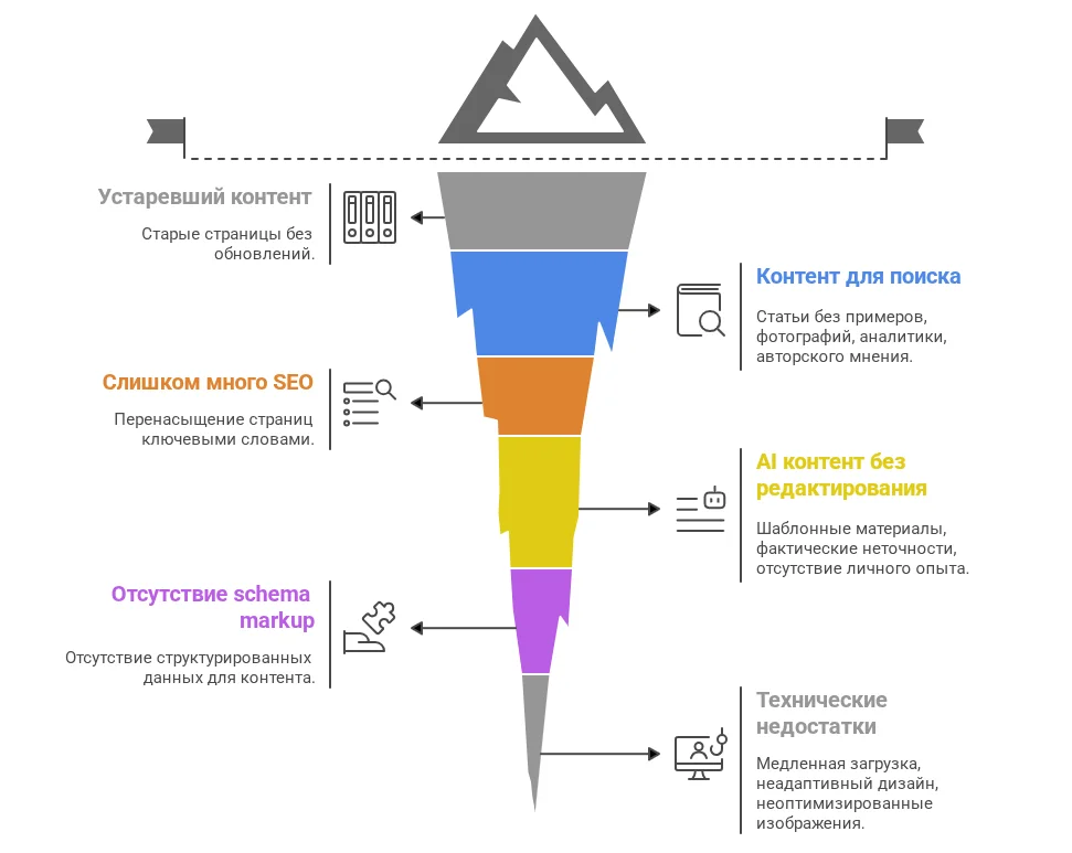 Причины падения трафика на сайтах