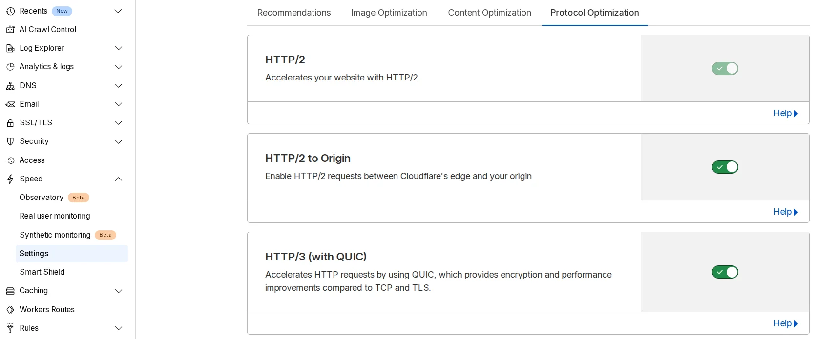 Как активировать HTTP/3 на сайте в Cloudflare