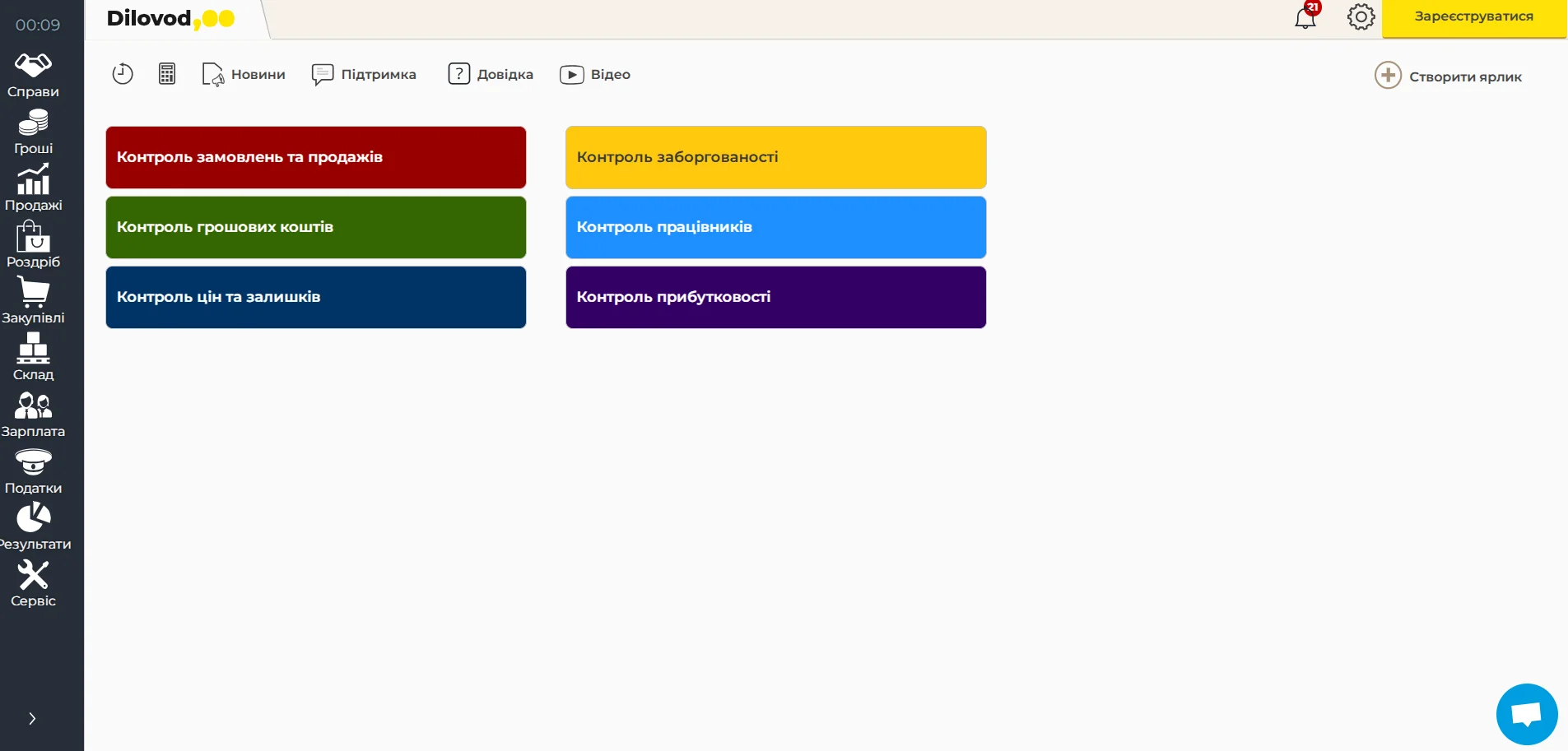 Версія Dilovod для підприємств для ознайомлення