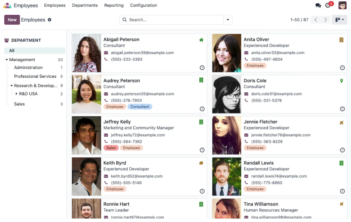 Демонстраційна версія одного з модулів Odoo ERP