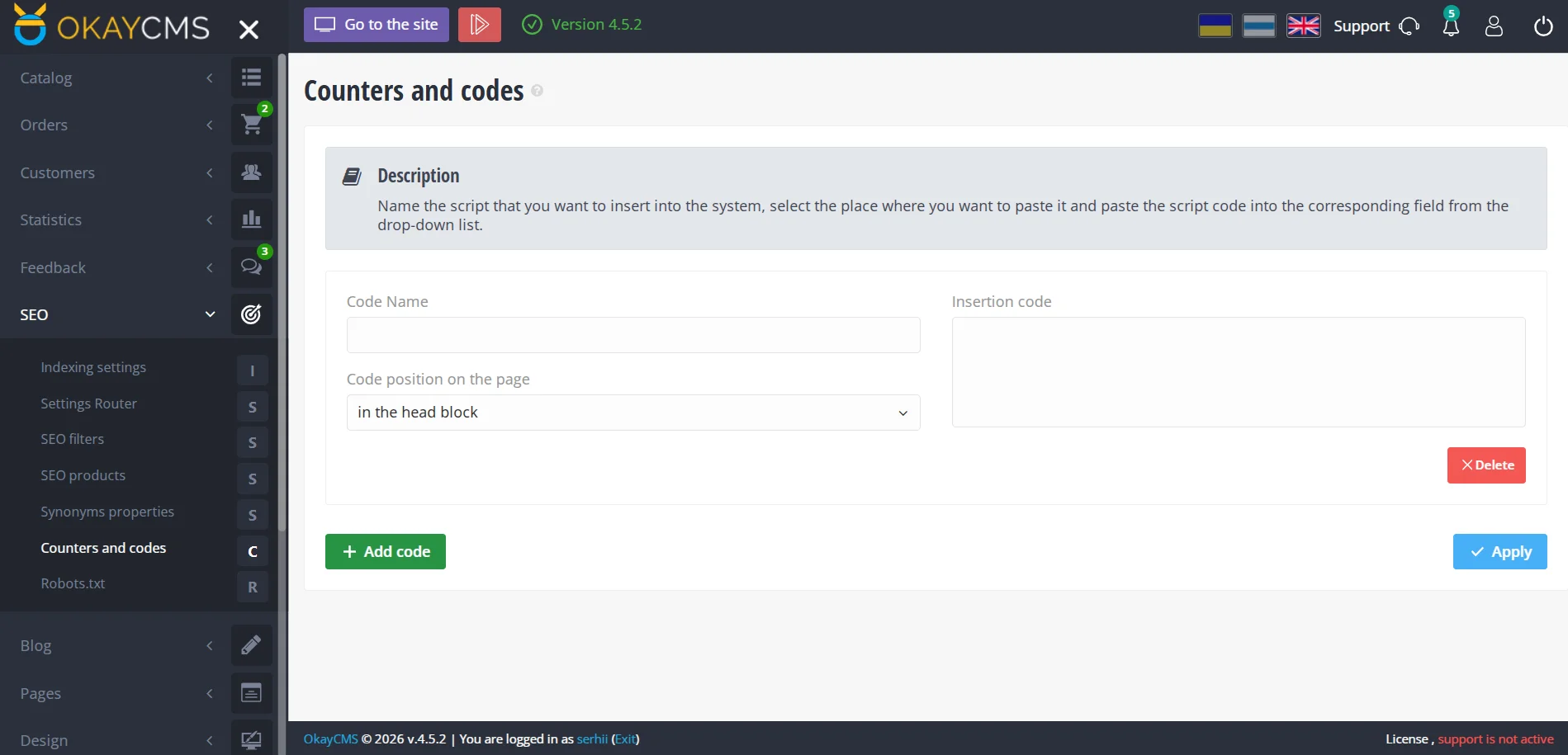 Bequeme Erweiterung der Funktionalität der Website auf OkayCMS ohne Programmierung