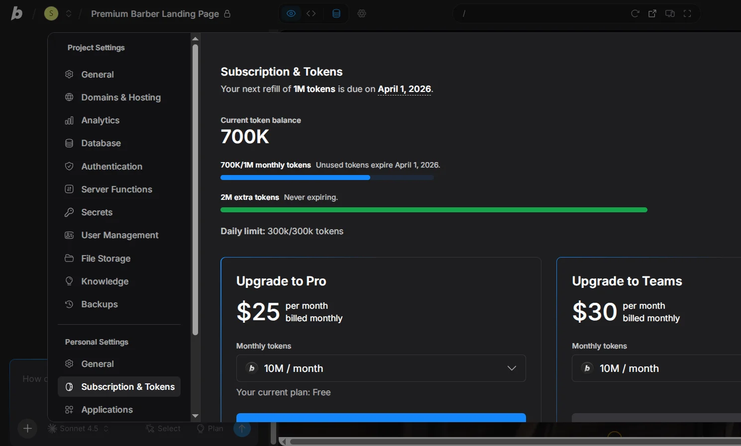 Tracking Tokens on the Vibe Coding Platform Bolt new