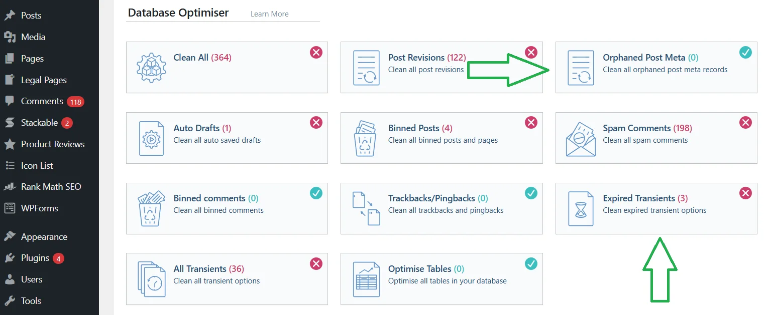 Як очистити дата базу після видалення WordPress плагіну