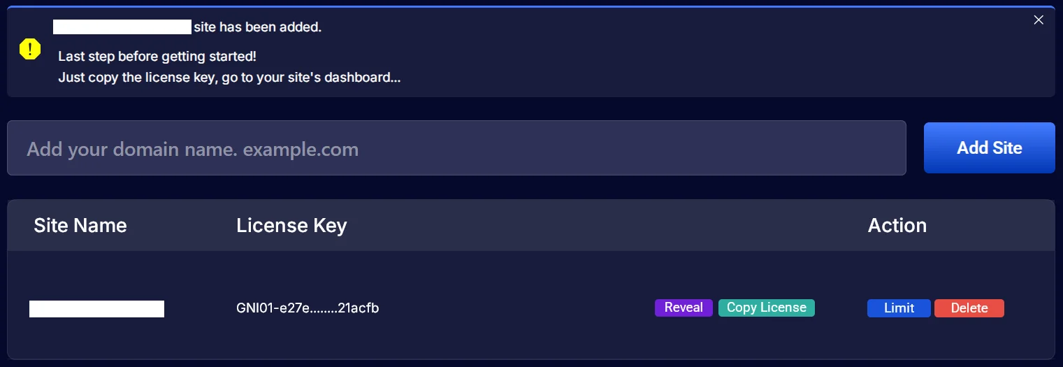 Obtaining a license to use the GetGenie plugin
