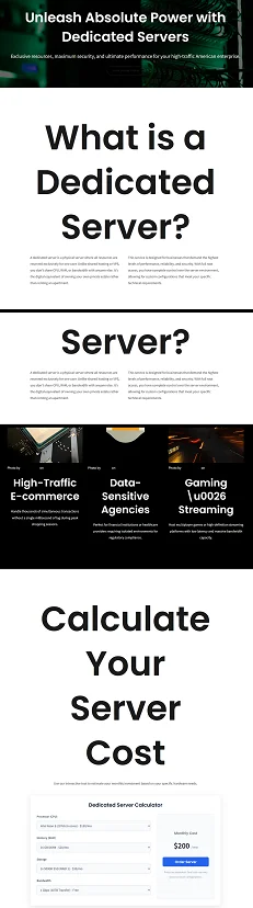 Example of a page for the site from the AI plugin Angie