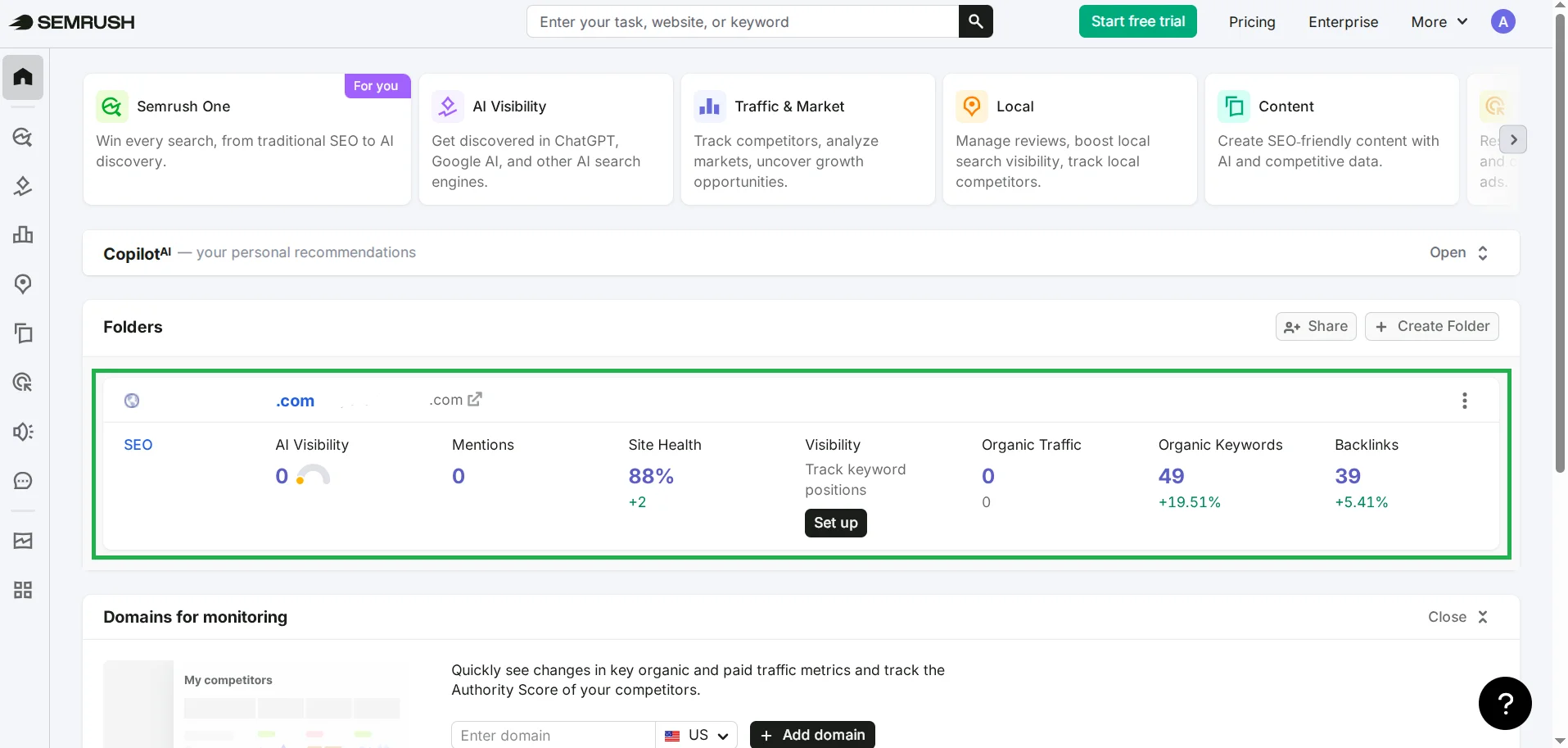 Работа с проектом на Semrush для поиска каннибализации на сайте