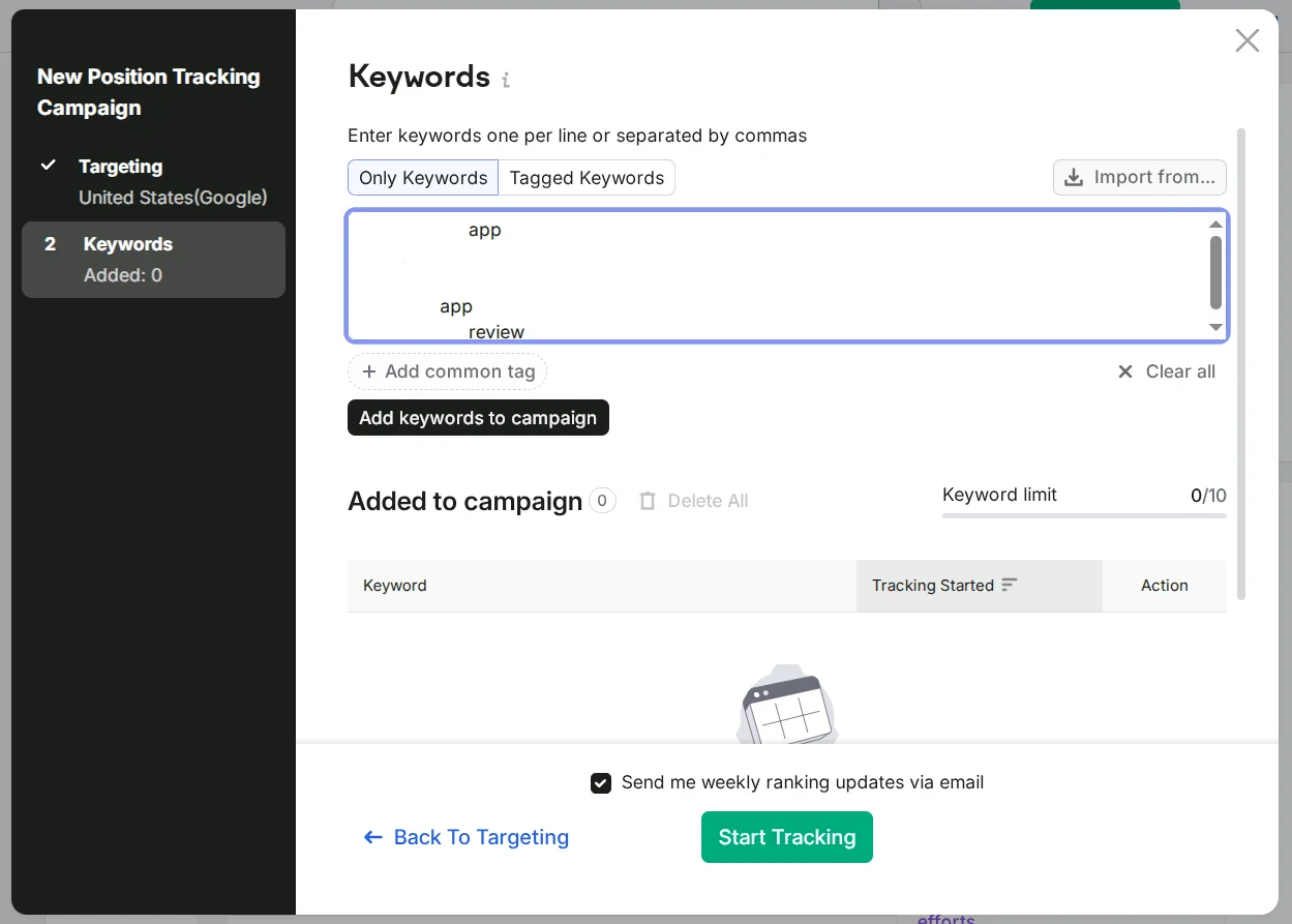 Настройка Position Tracking в Semrush для поиска каннибализации ключей