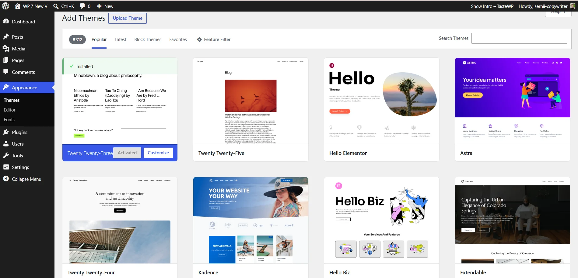Offizielles Repository mit WordPress-Vorlagen