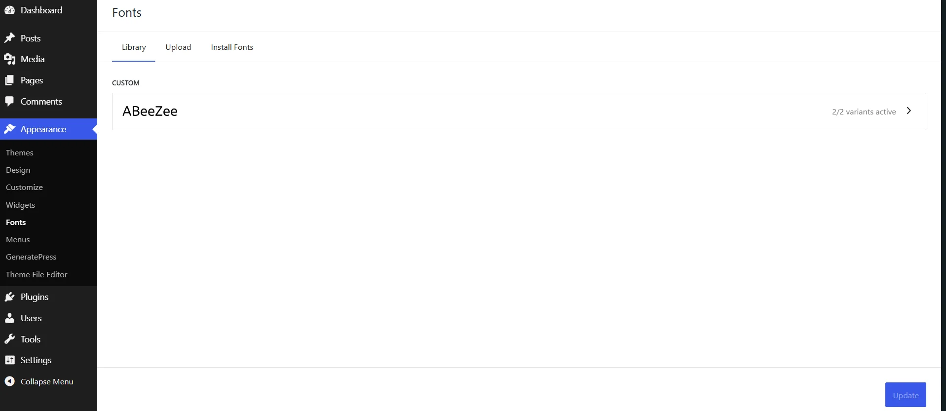 Пример собственного шрифта в WordPress