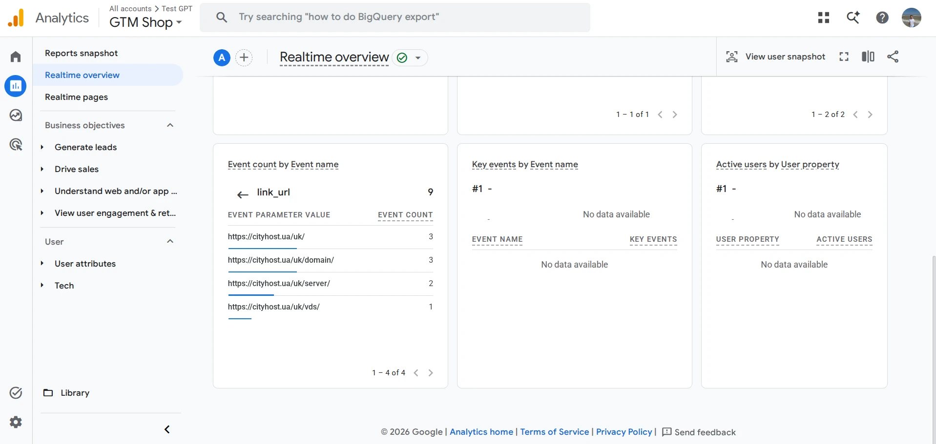 Пример отслеживания ссылок в Google Analytics 4 без Google Tag Manager