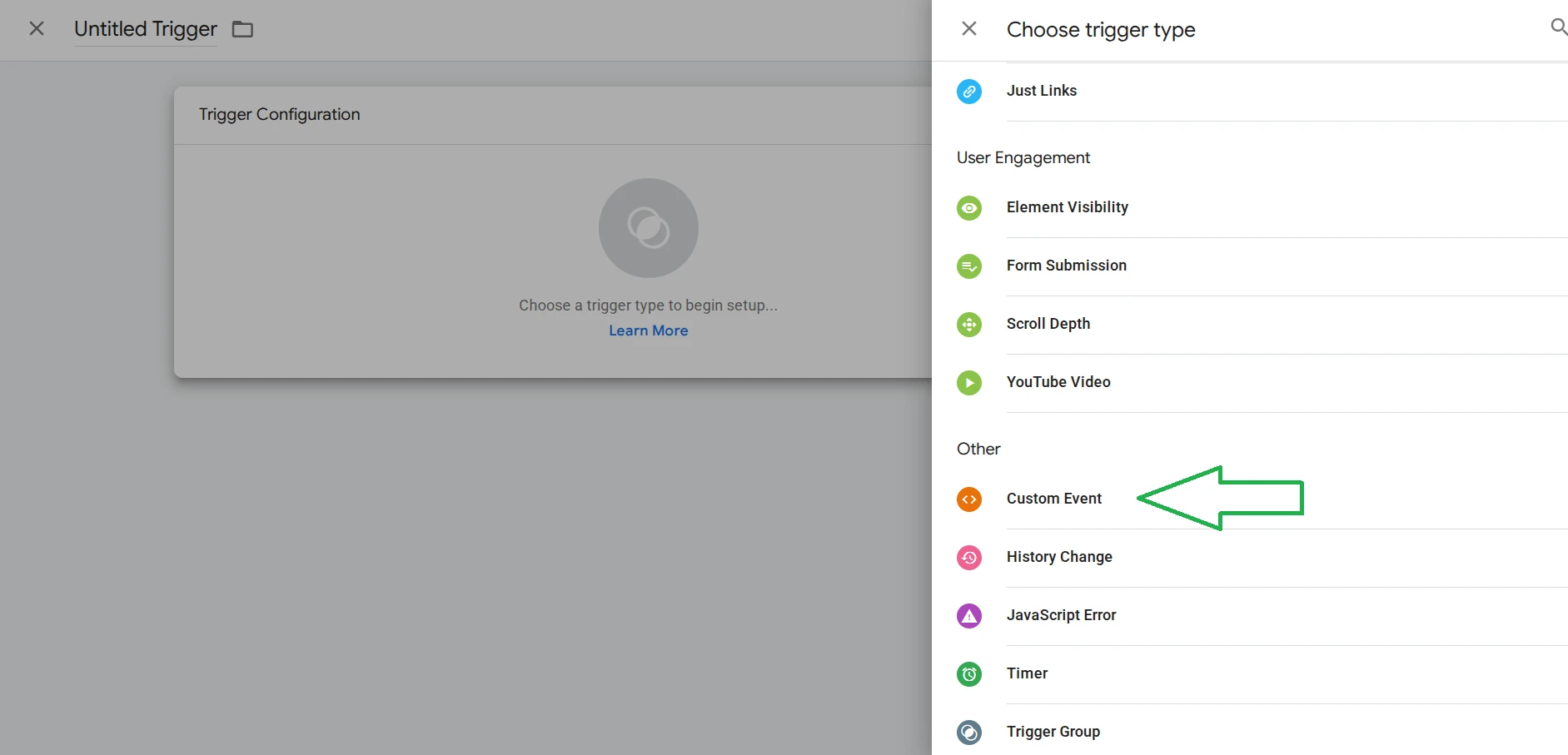 Создание Custom Event в Google Tag Manager
