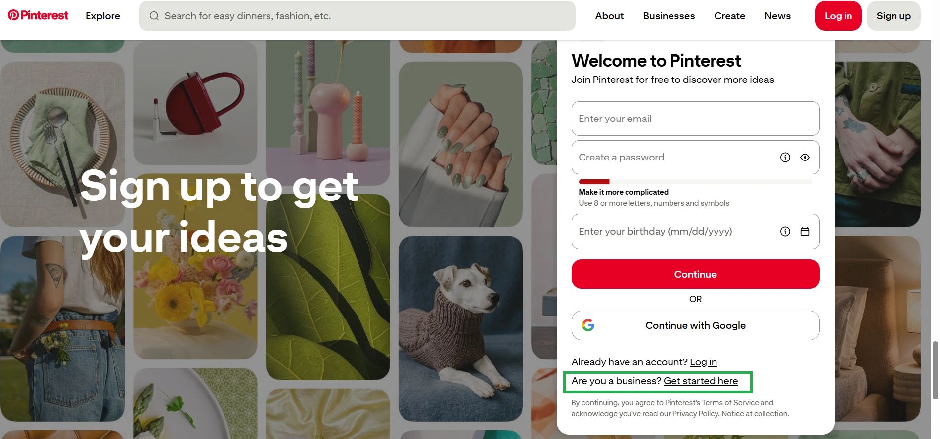 Wie man ein Geschäftskonto bei Pinterest erstellt