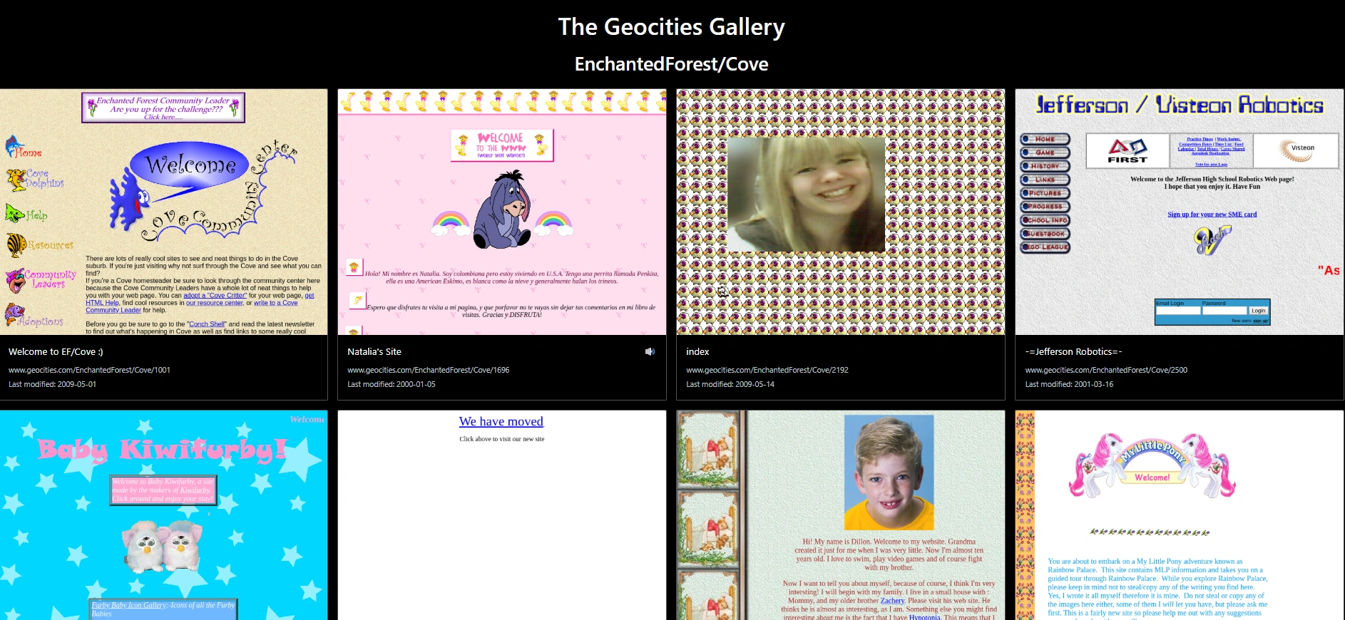 GeoCities — a well-known free hosting service in the 1990s