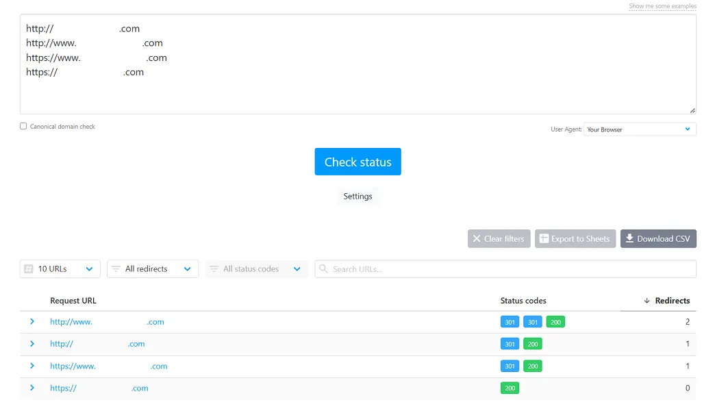 Checking redirection settings after installing the SSL certificate